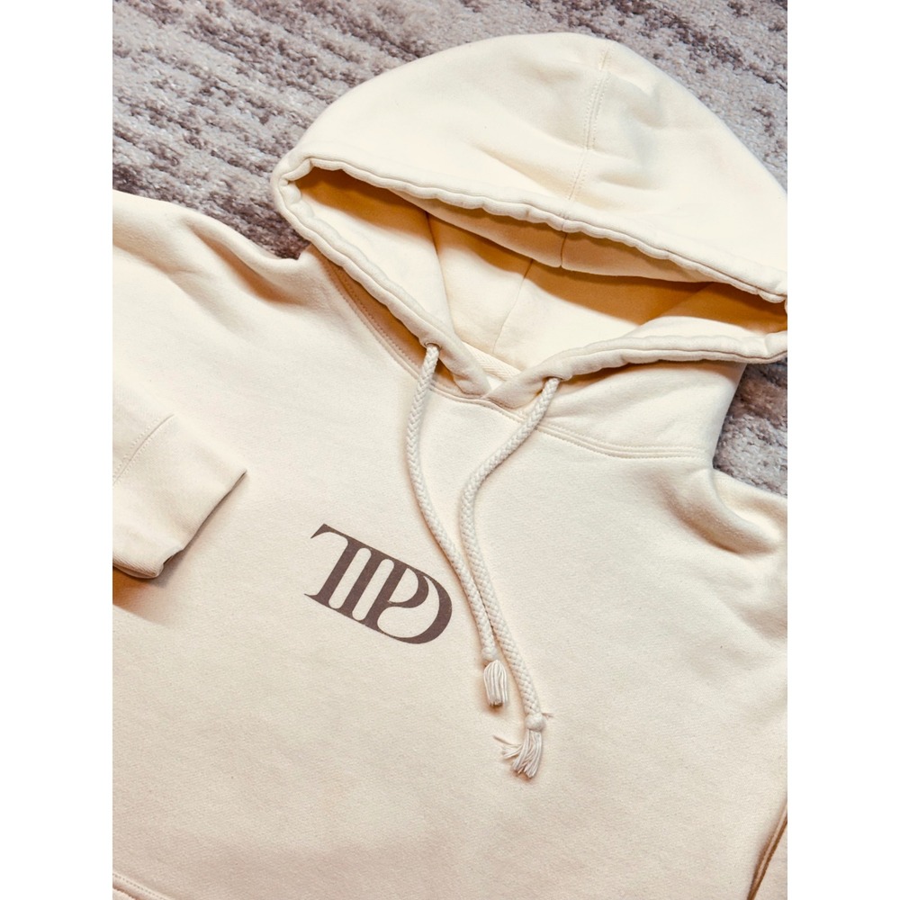 Taylor Swift TTPD Hoodie Unisex Medium Beige Tortured Poets Department Eras Tour
